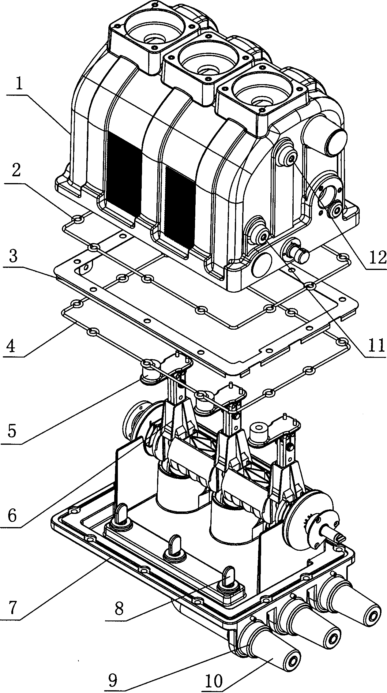 Solid insulation full-sealed three-position disconnecting switch