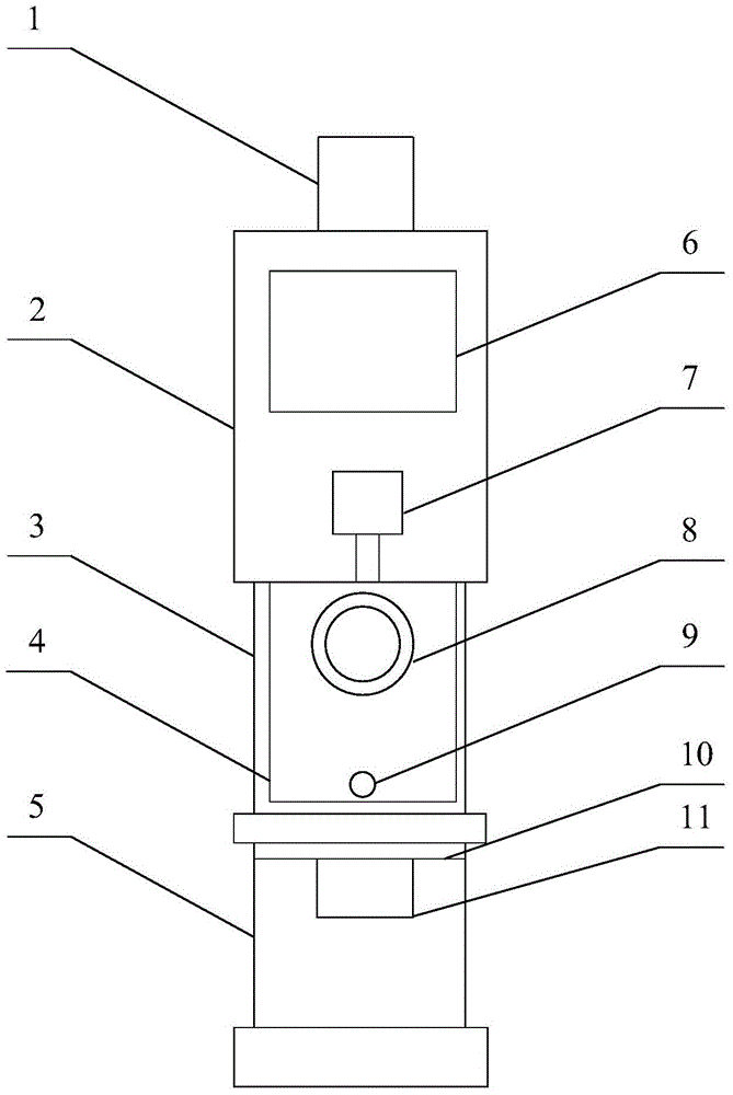 A detection device and method for detecting the internal structure of a cave