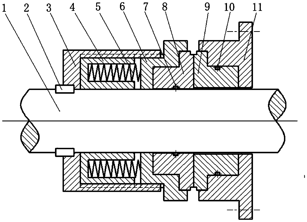 Split mechanical seal with split ring connection interface adopting magnetic fluid sealing for molten salt pump