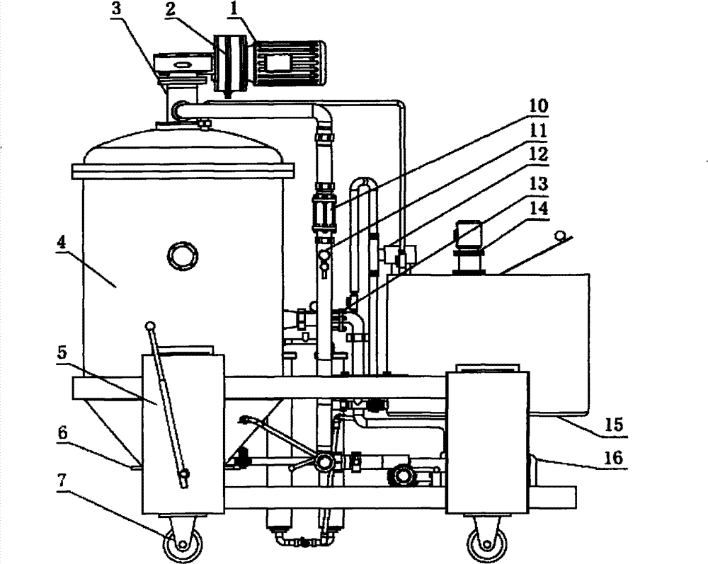 Horizontal disc type diatomite filter