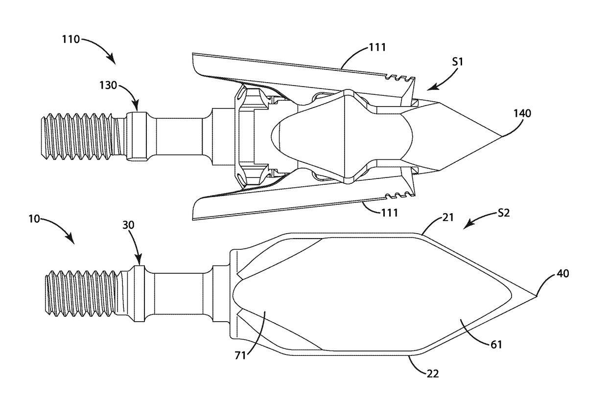 Broadhead matched practice field tip and related method of use