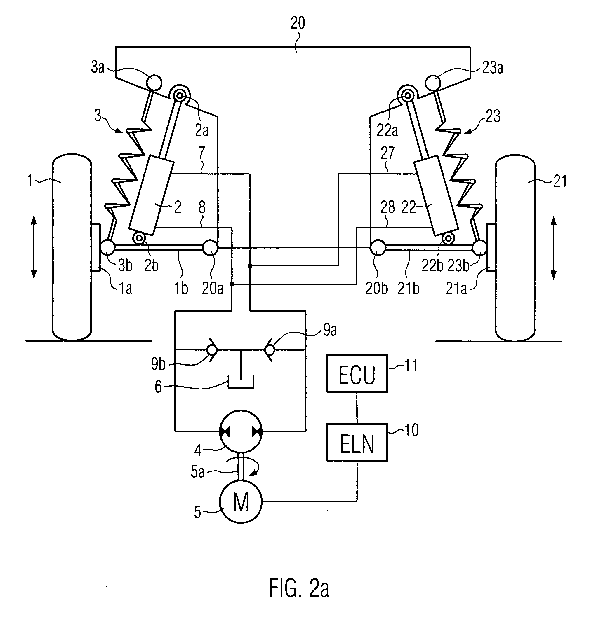 Suspension system for a wheeled vehicle and a wheeled vehicle equipped with such a suspension system