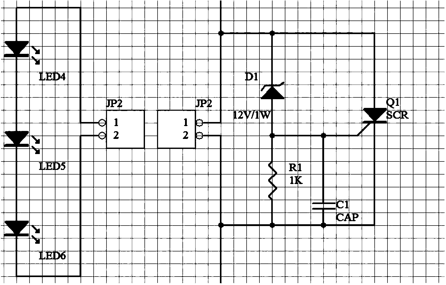 Low power consumption stand-by circuit of tandem type LED circuit