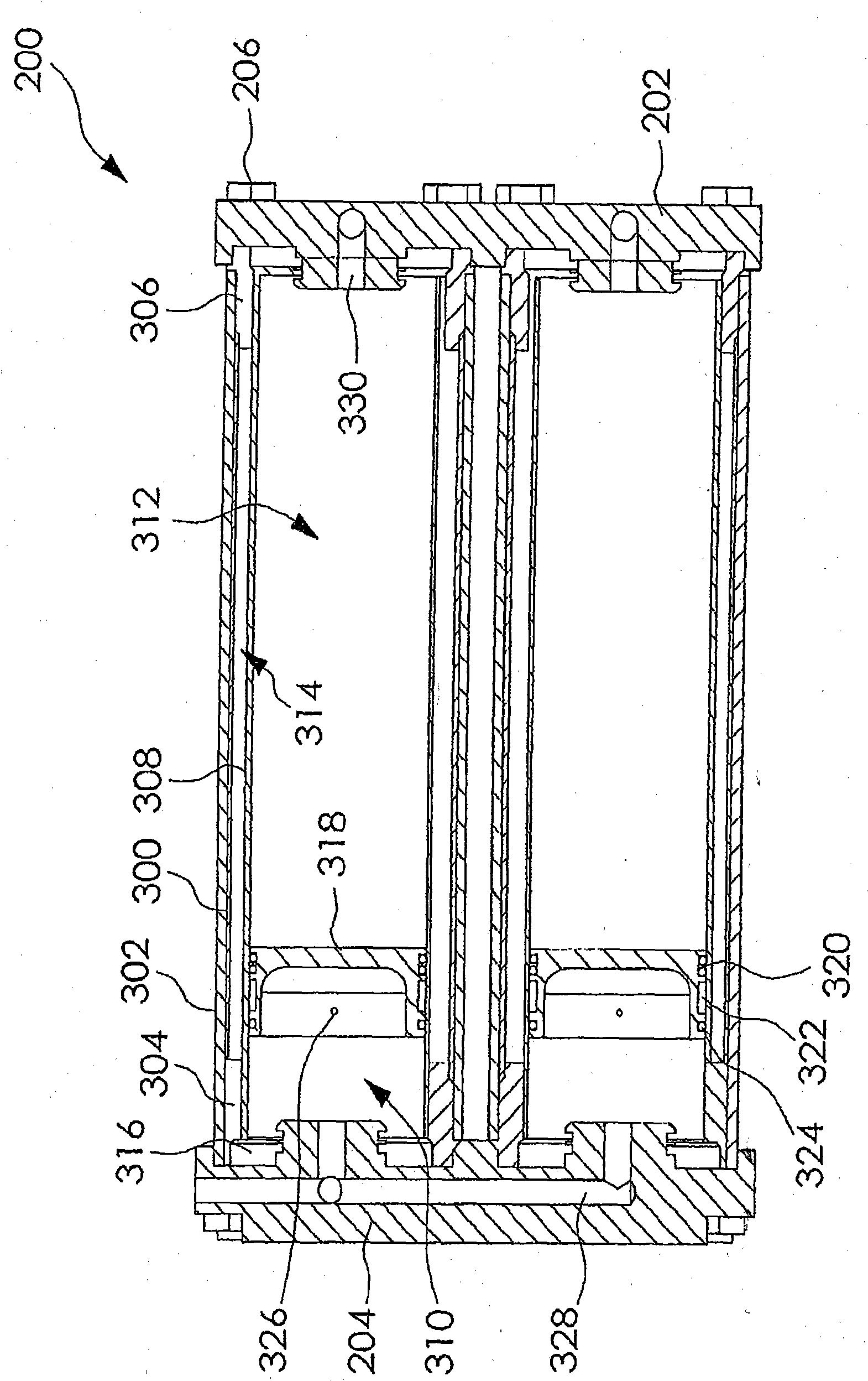Compact hydraulic accumulator