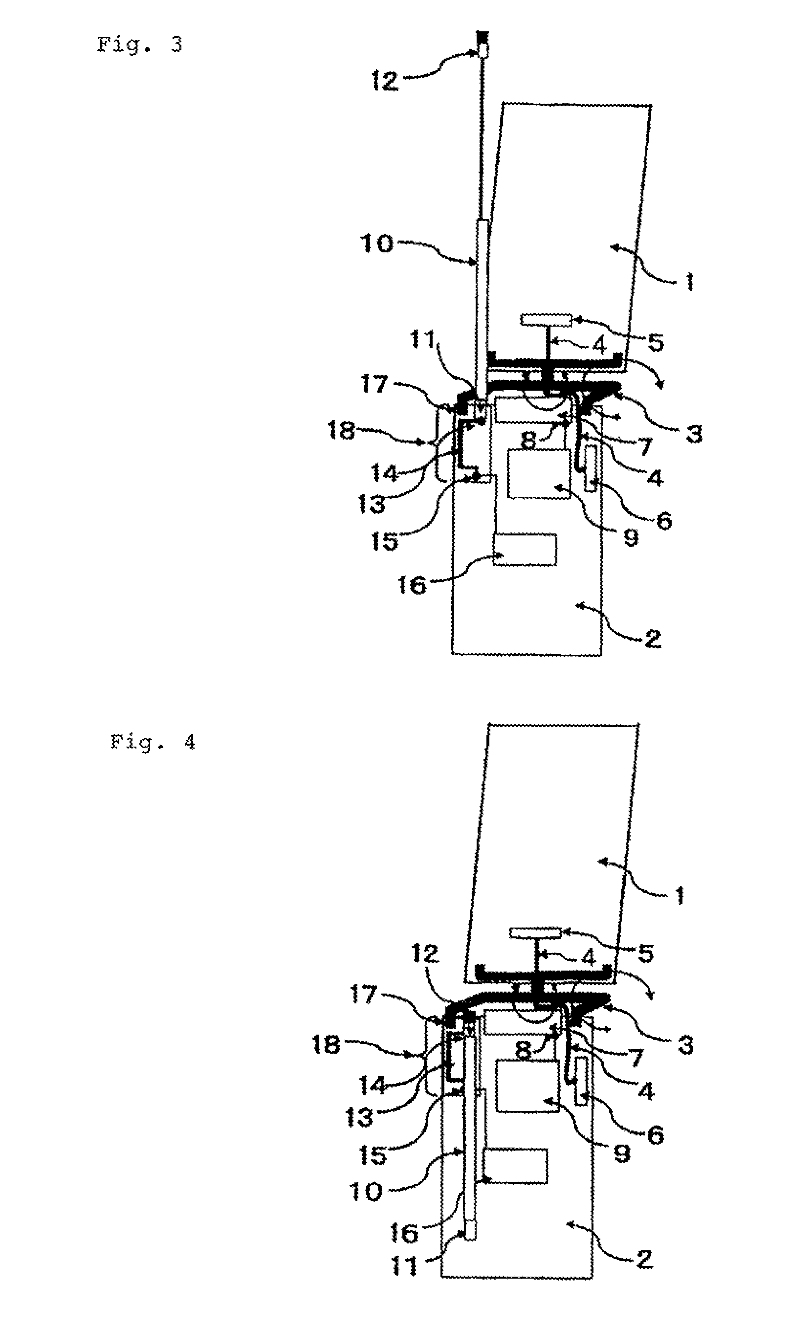 Foldable portable radio device