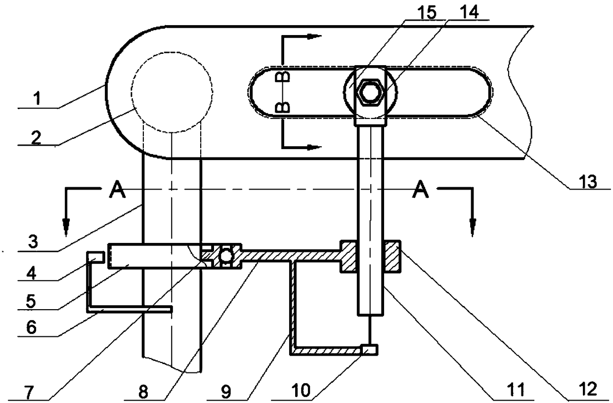 Angle measuring device for hinged position of travel trailer