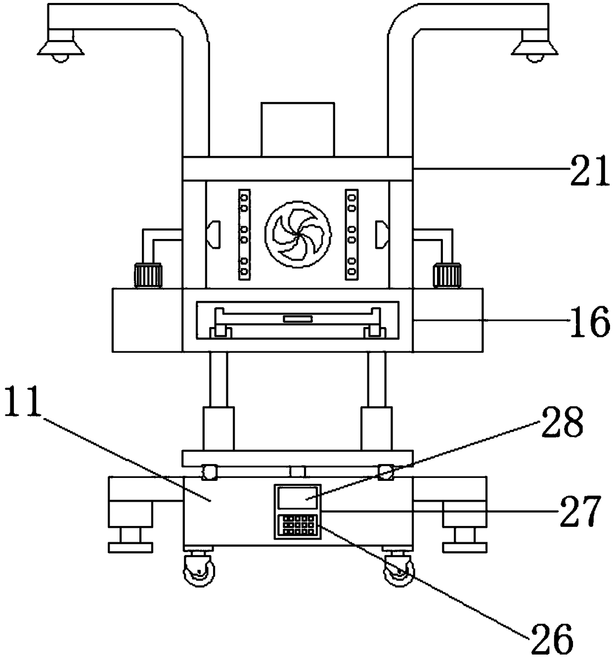 Television bracket capable of automatically adjusting height for smart home