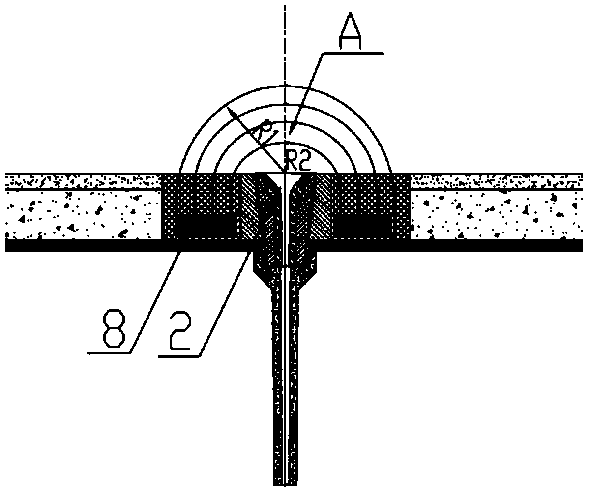Heating structure of electromagnetic fixed-point target area of ​​tundish tank