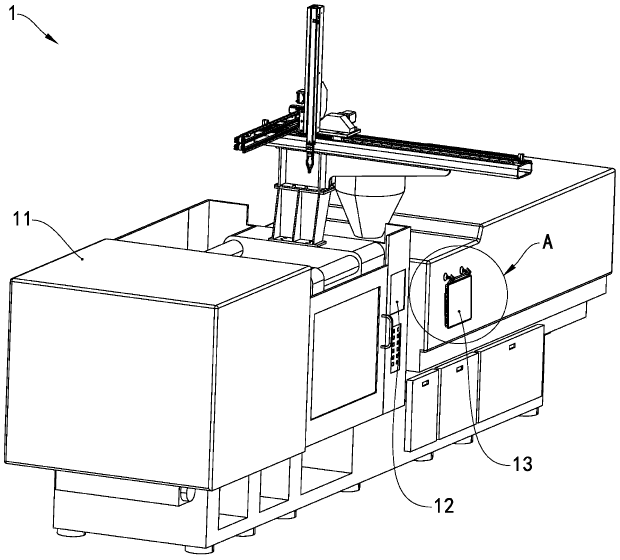 Injection molding system with visual monitoring function and monitoring method of injection molding system with visual monitoring function