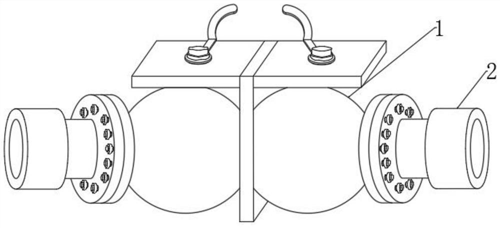 Double-ball double-seal ball valve with protective device