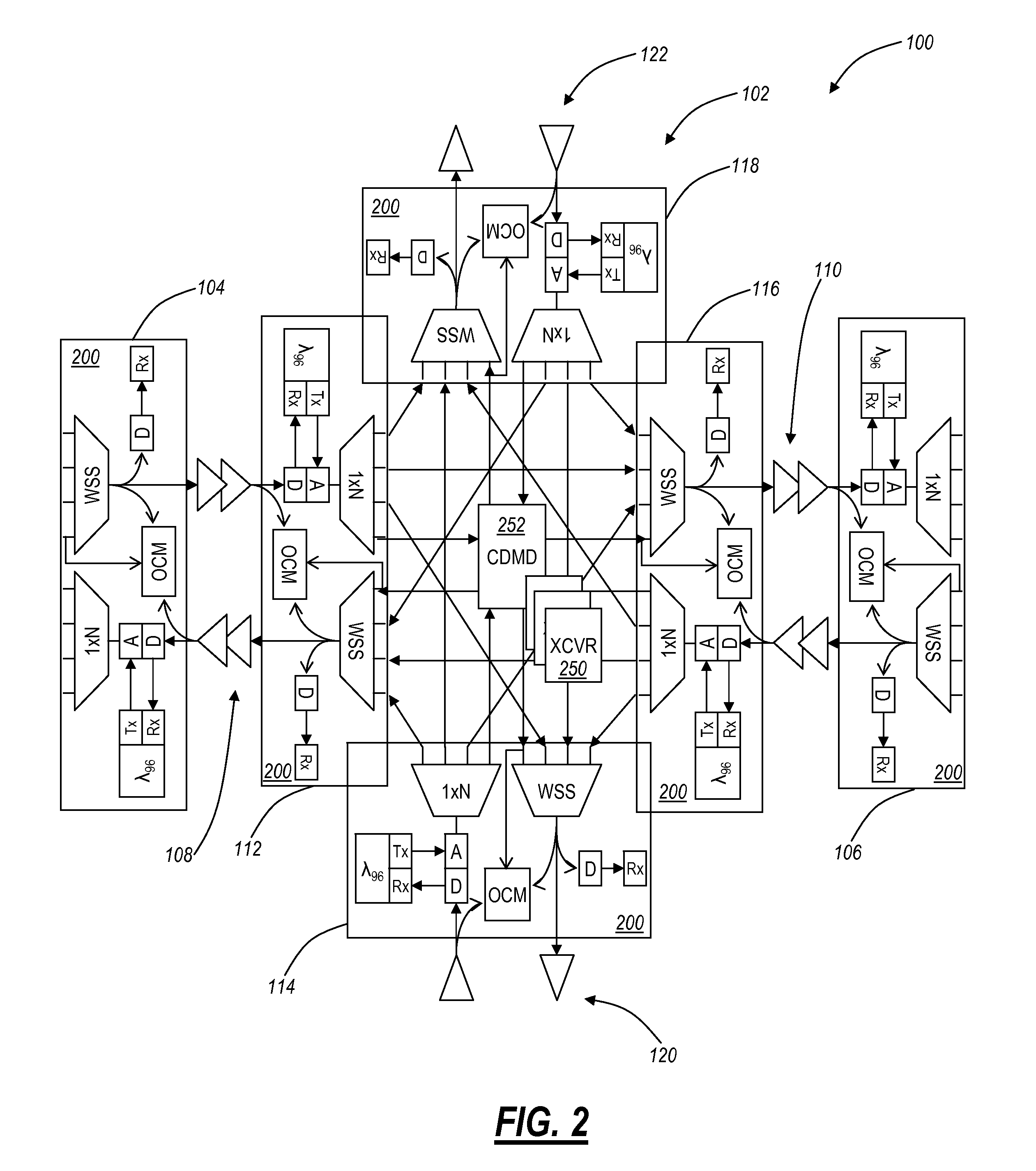 Reconfigurable optical add drop multiplexer node automated topology discovery systems and methods