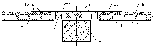 Assembling type plate-beam connecting joint and construction method thereof