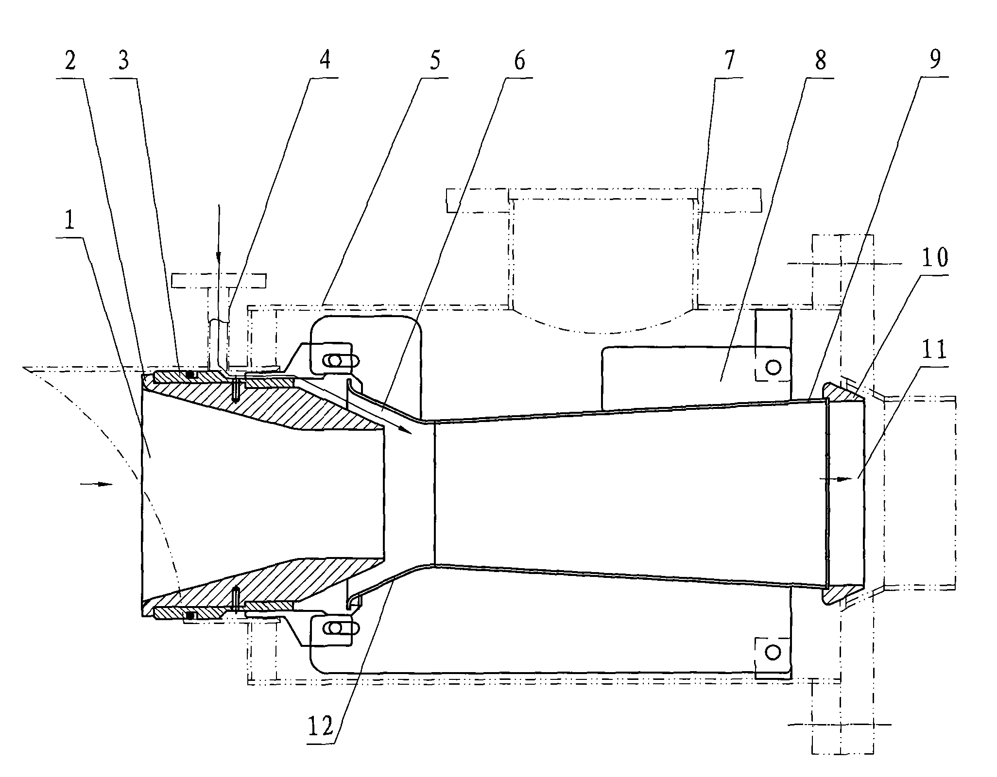 Nozzle of airflow dyeing machine