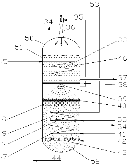 Treatment process and system for acid gas