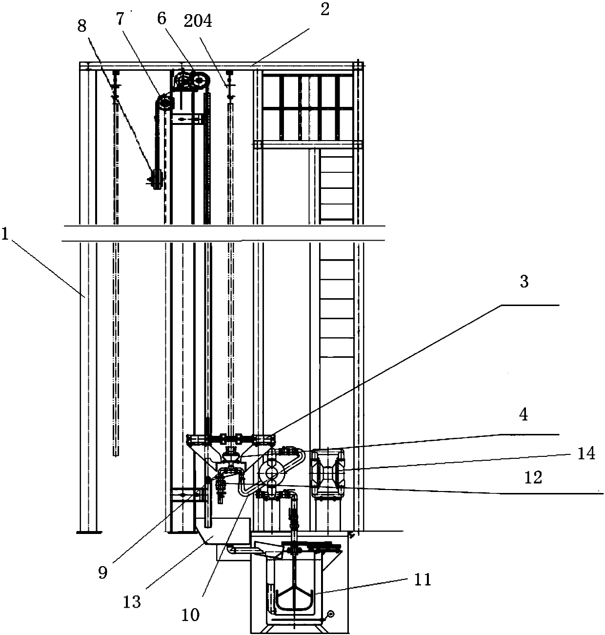 Air preheater enamel pipe inner surface enameling device and working method