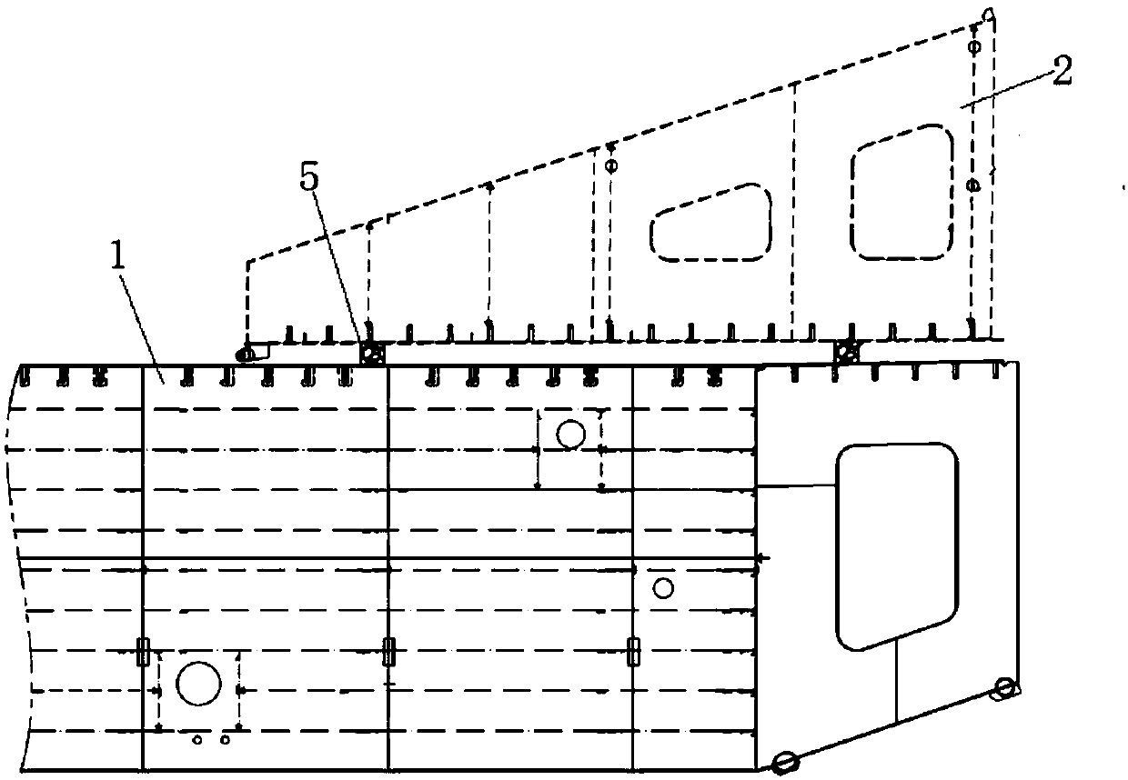Hinge type installation method for ship body steel structure