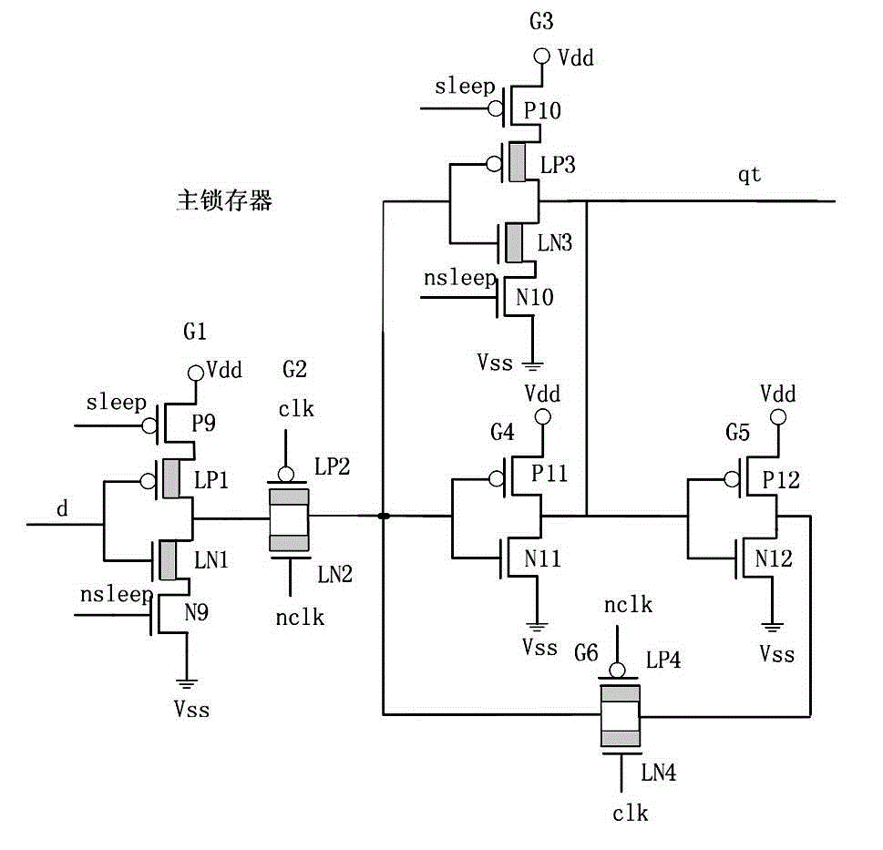 High-speed low-power-consumption multi-threshold-value D-type trigger