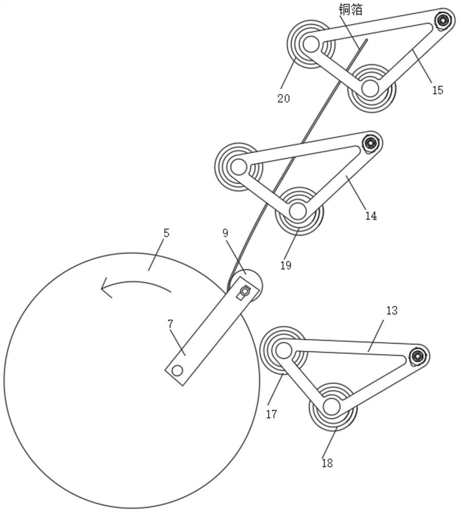 Sealing device used between cathode roller and anode tank in copper foil pickling