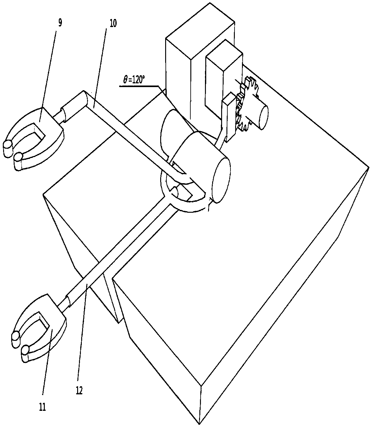 A mechanical device for automatically pulling out laver cultivation poles