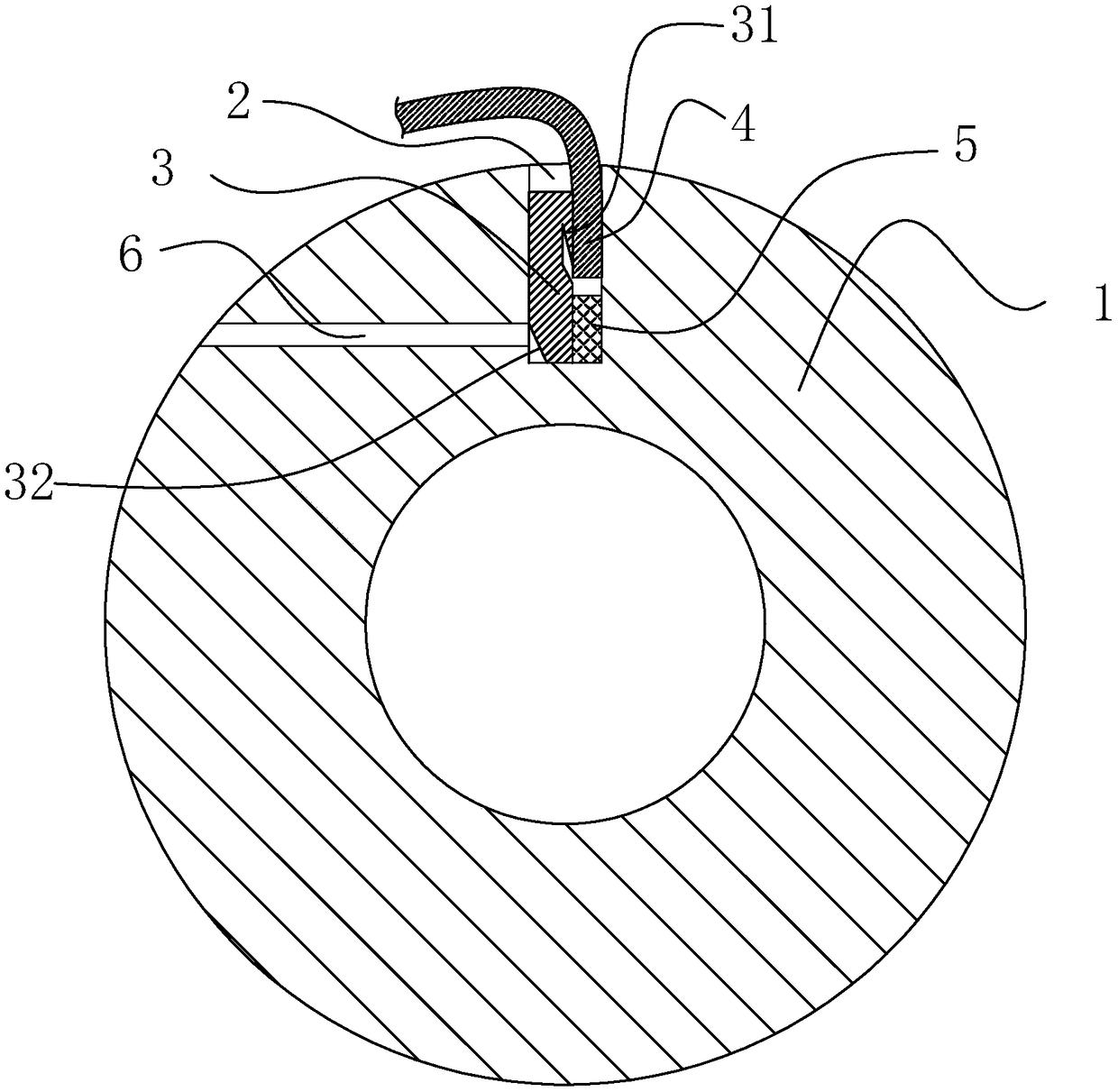 Roll paper connecting structure