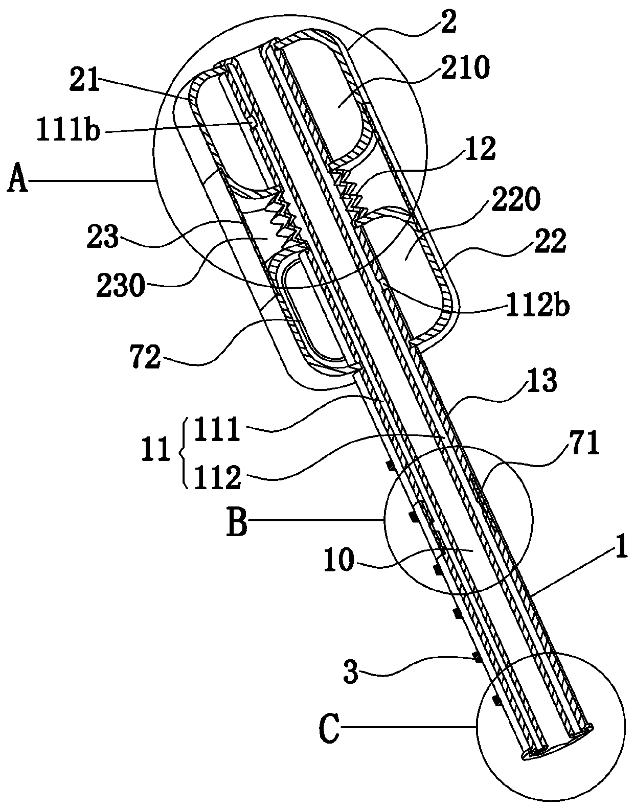 Nasal cavity bleeding stopping device