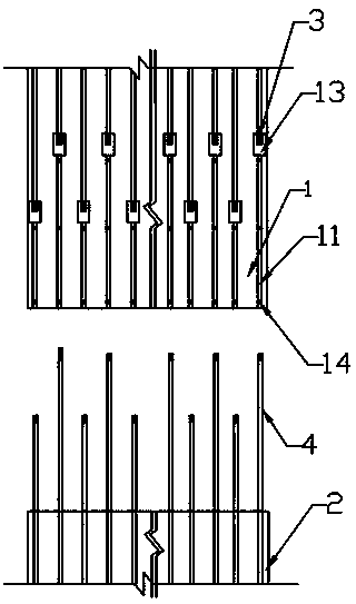 Fabricated shear wall-in-column vertical main reinforcement installation structure and method