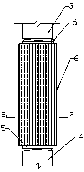 Fabricated shear wall-in-column vertical main reinforcement installation structure and method