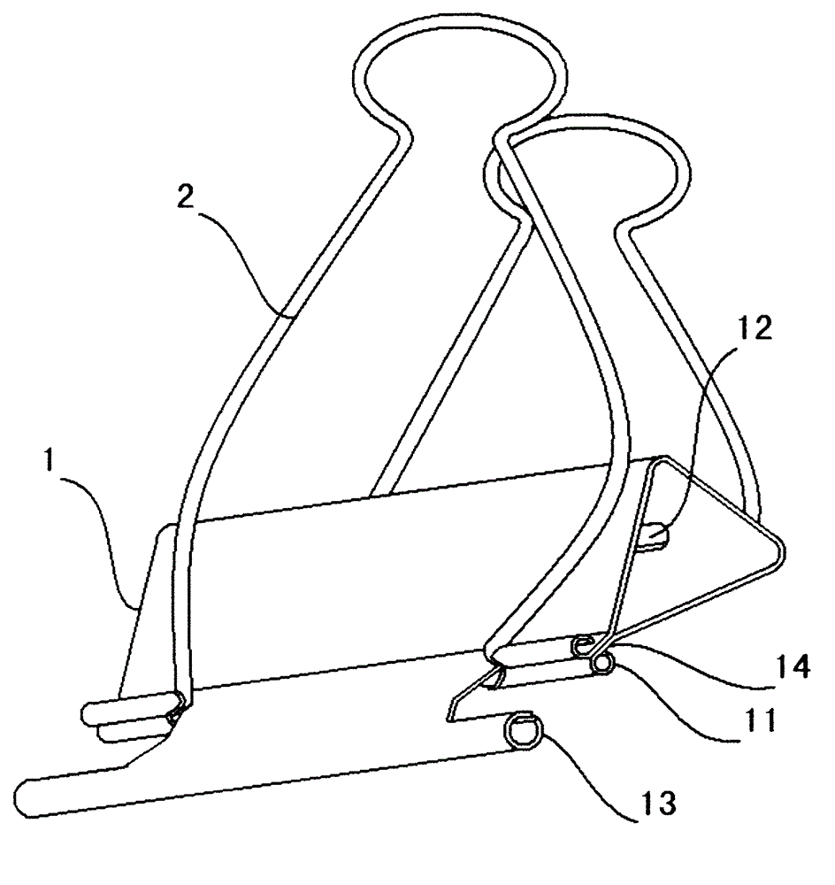 Two-open-type long tail clamp