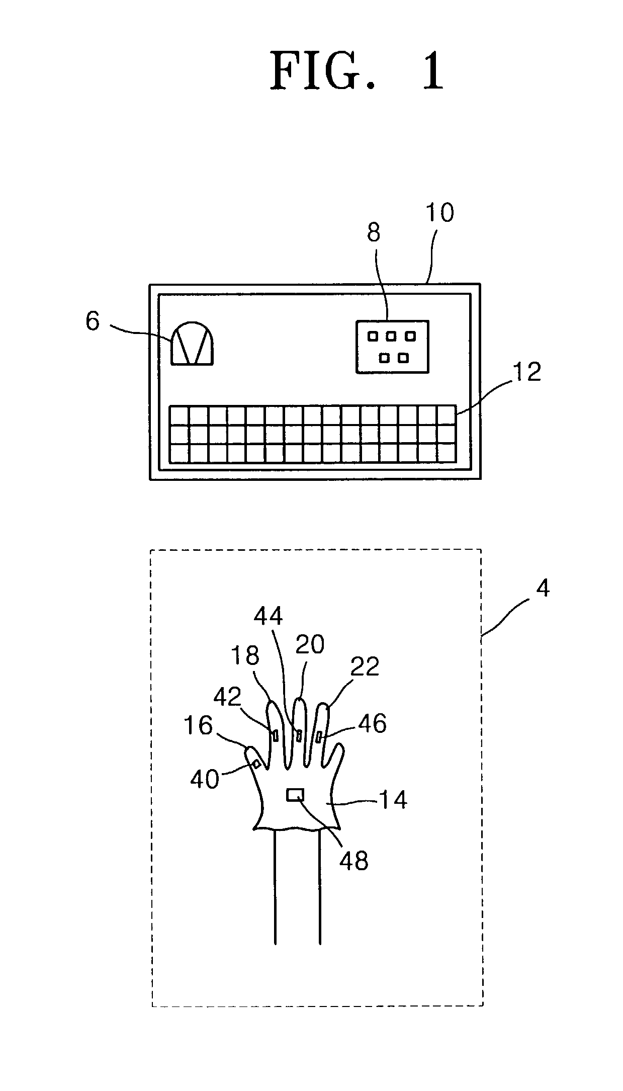 Information input method using wearable information input device