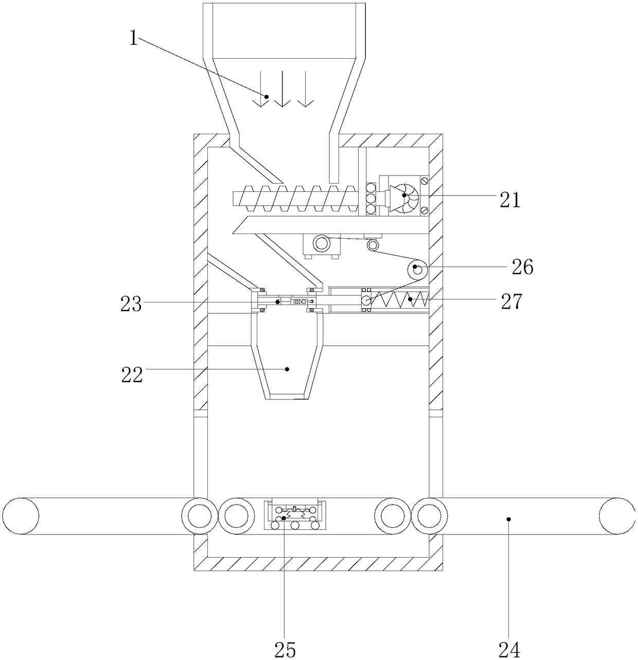 Automatic sub-packaging device for food packaging