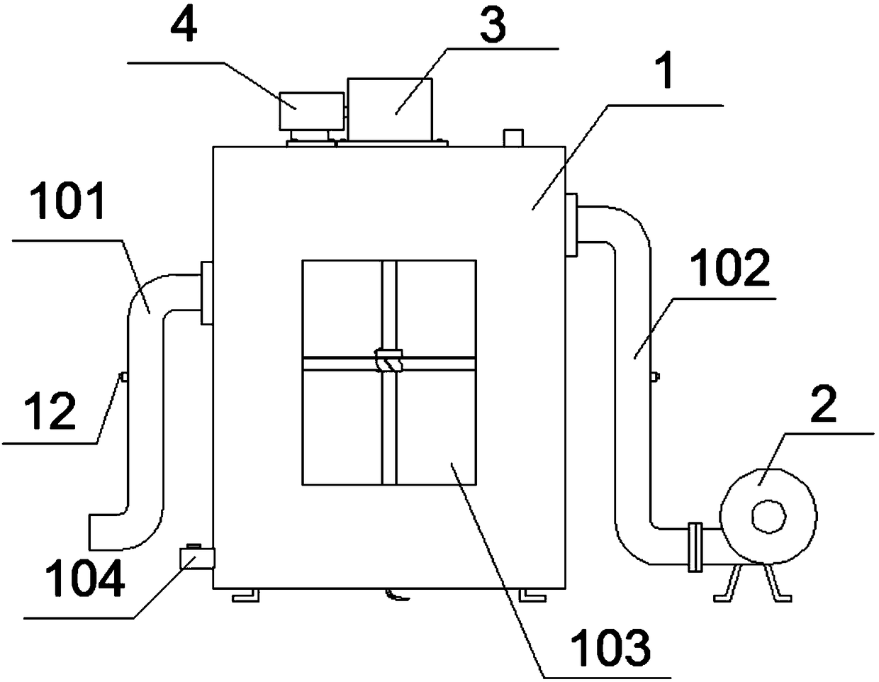 Waste gas diluting high-temperature treatment equipment for chemical factory