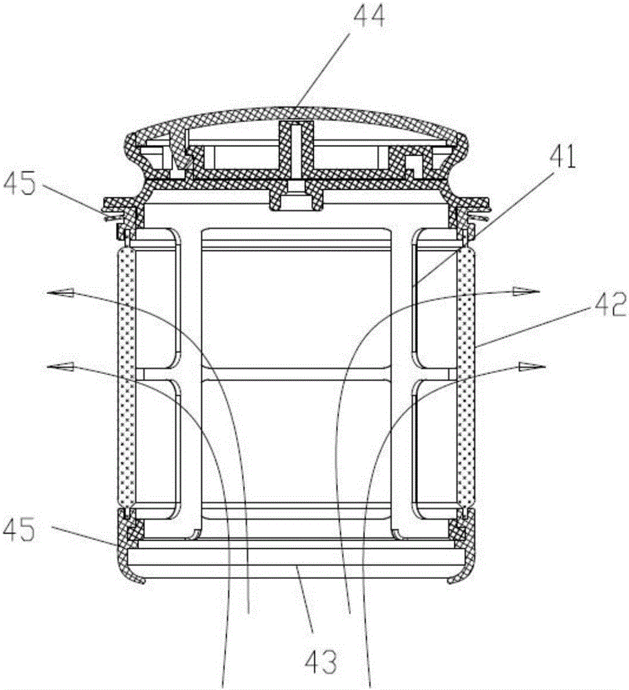 Dust cup filter and dust collector provided with same