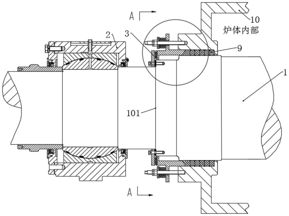 High-temperature rotor rotary sealing structure, mounting method and compensation pressure control method