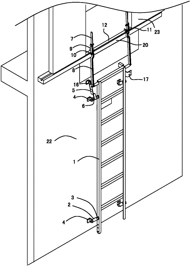 Pull-up ladder stand