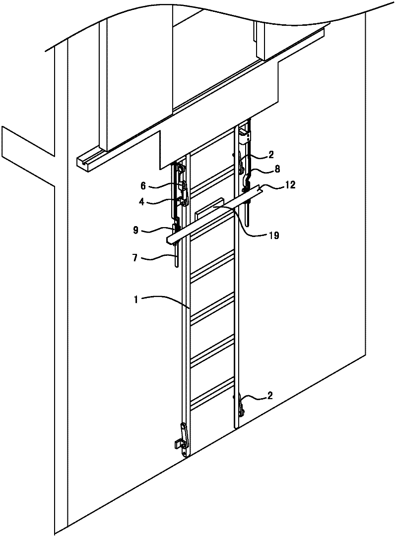 Pull-up ladder stand