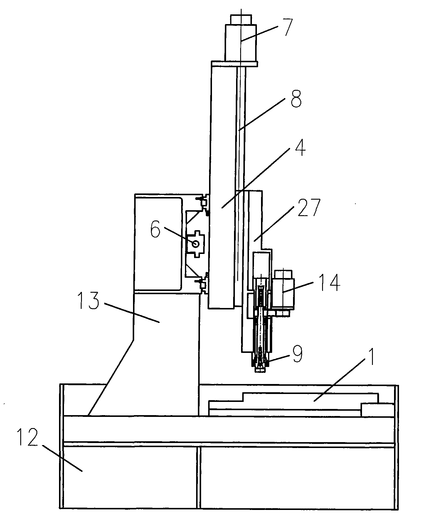 Gantry type multiple-spindle machining center