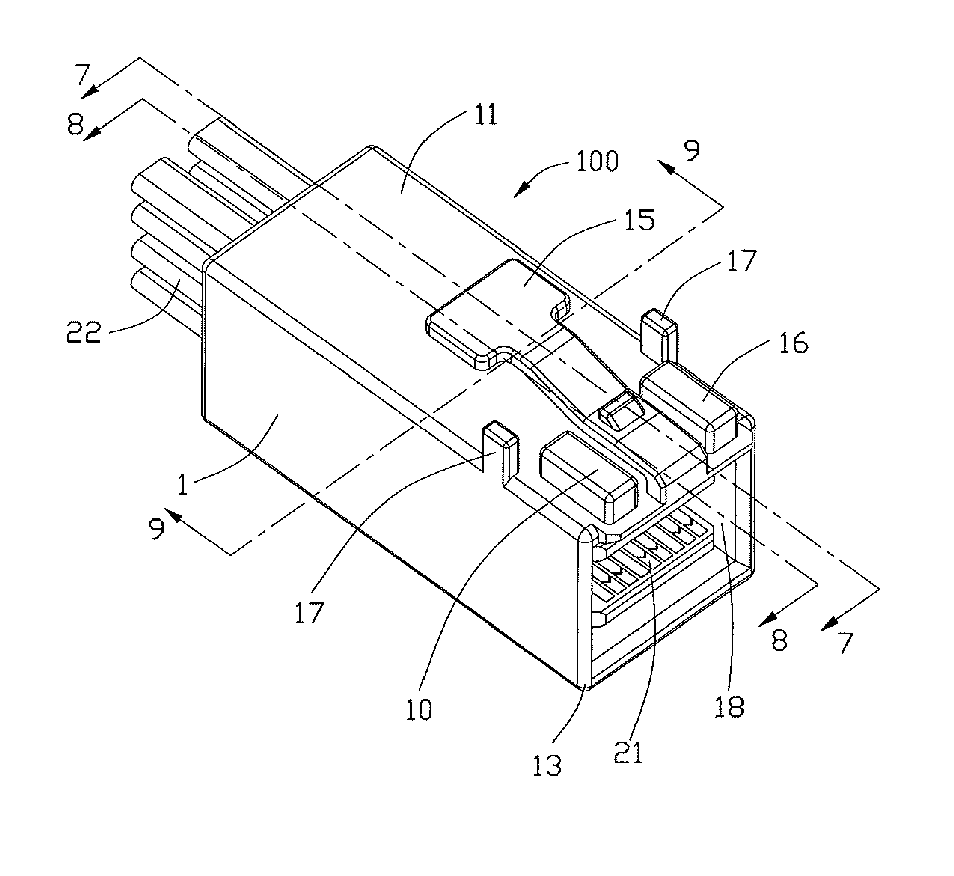 Electrical connector assembly with compact configuration