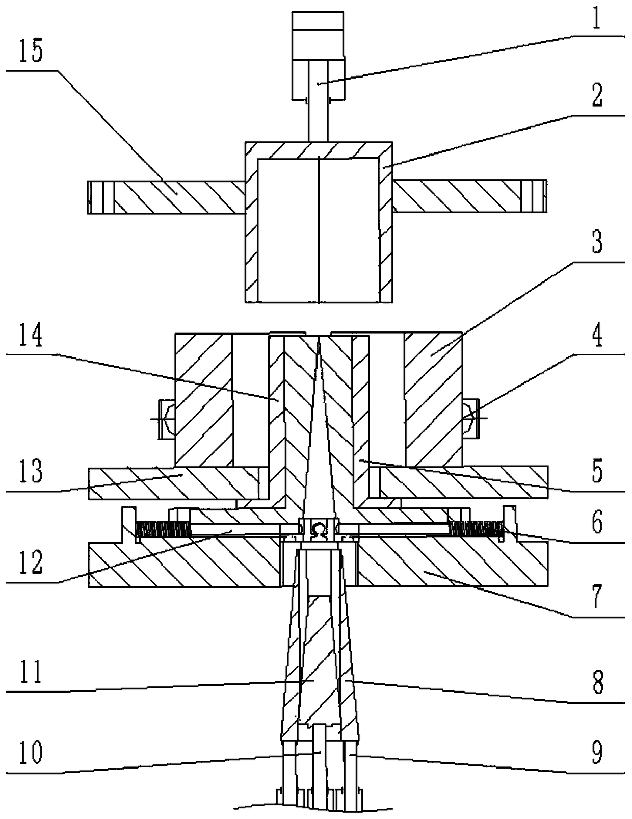 Forming device and method of complex inner wall and outer wall cylindrical part