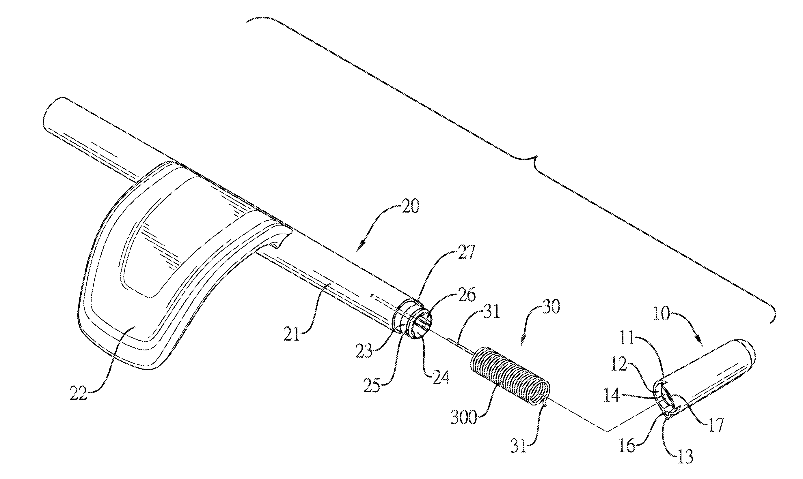 Automatic reset device for curtain pull bar