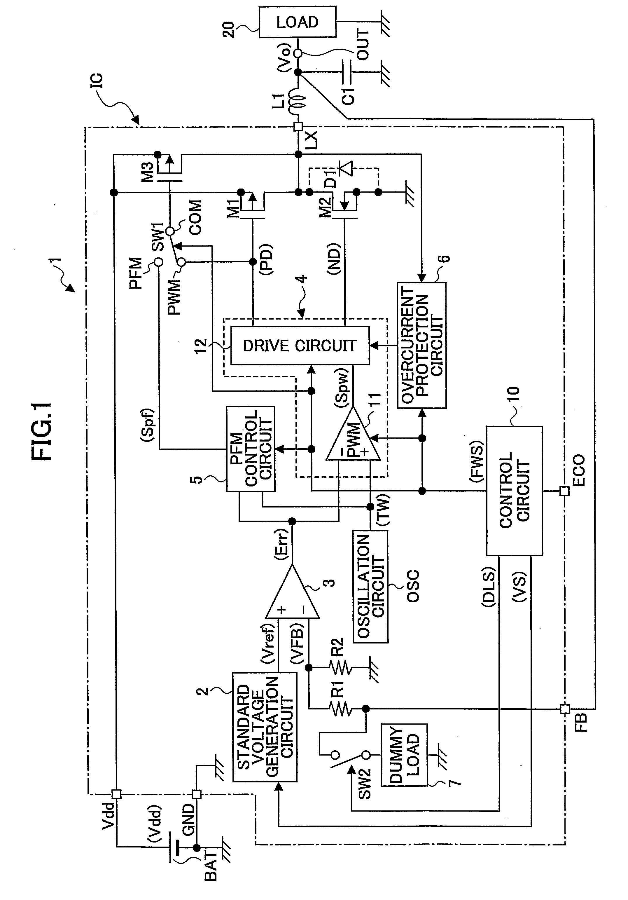 Switching regulator and method for switching output voltage thereof