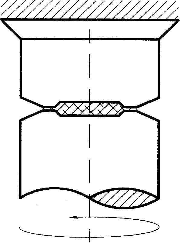 High pressure torsion test method capable of fining sample grain