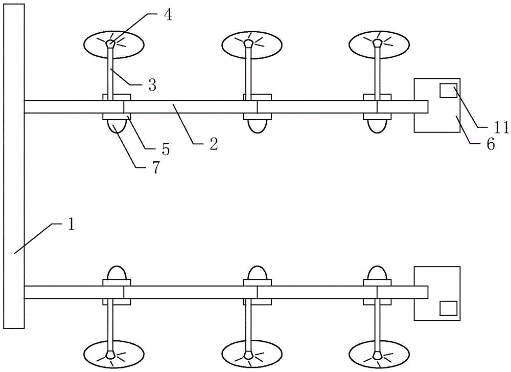 Self-laying type saline-alkali land tree pit flushing system