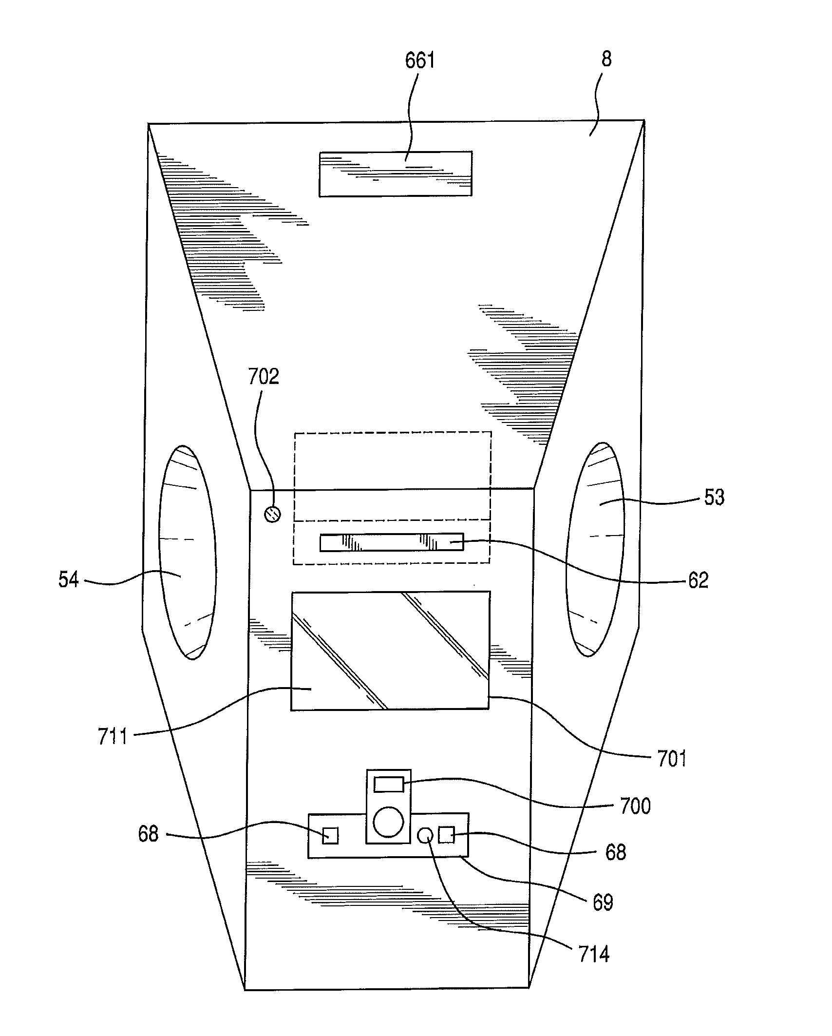 Multi-channel loudspeaker enclosure with laterally projecting wings and method for orienting and driving multiple loudspeakers