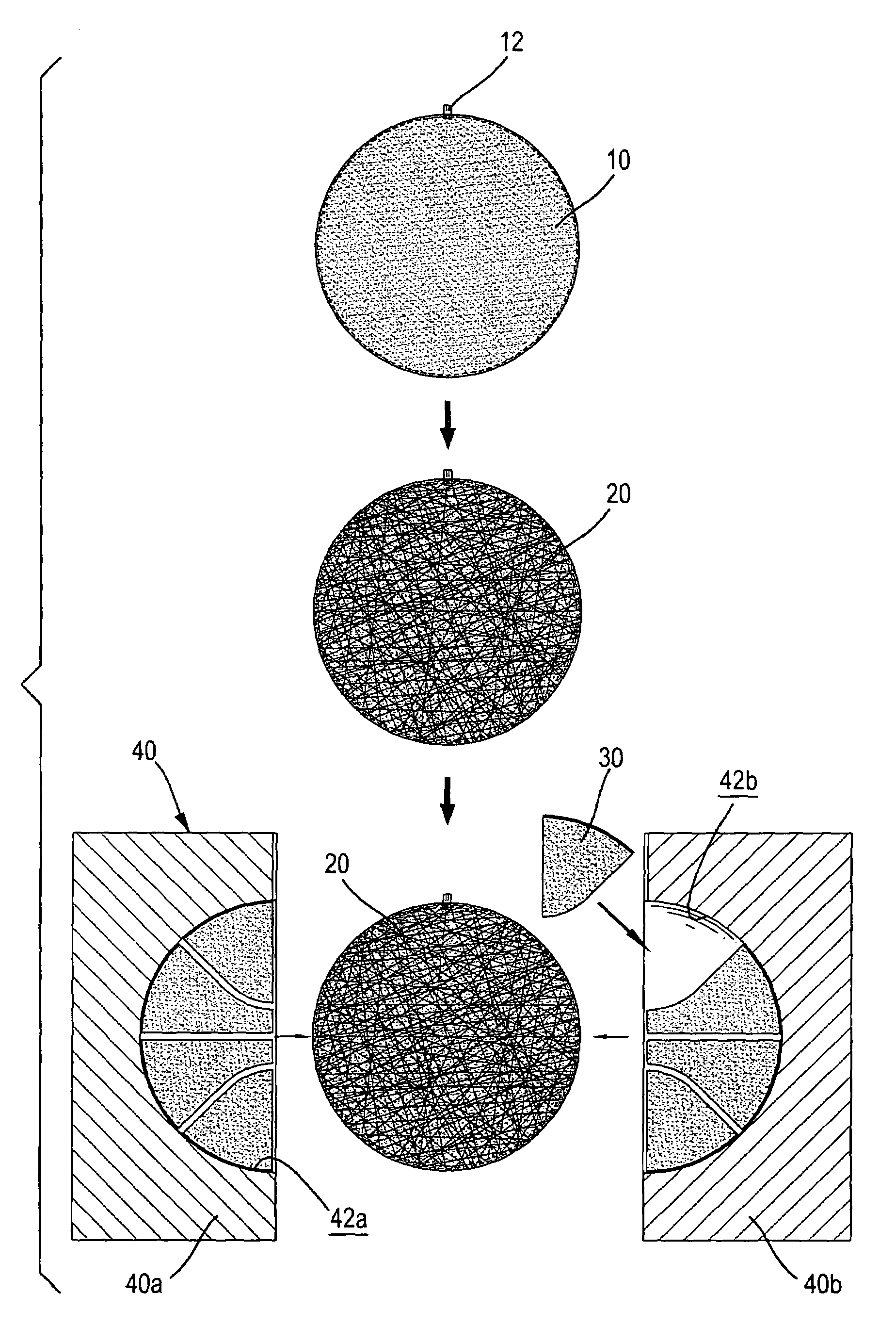 Method for manufacturing an inflatable ball and a ball made with the method