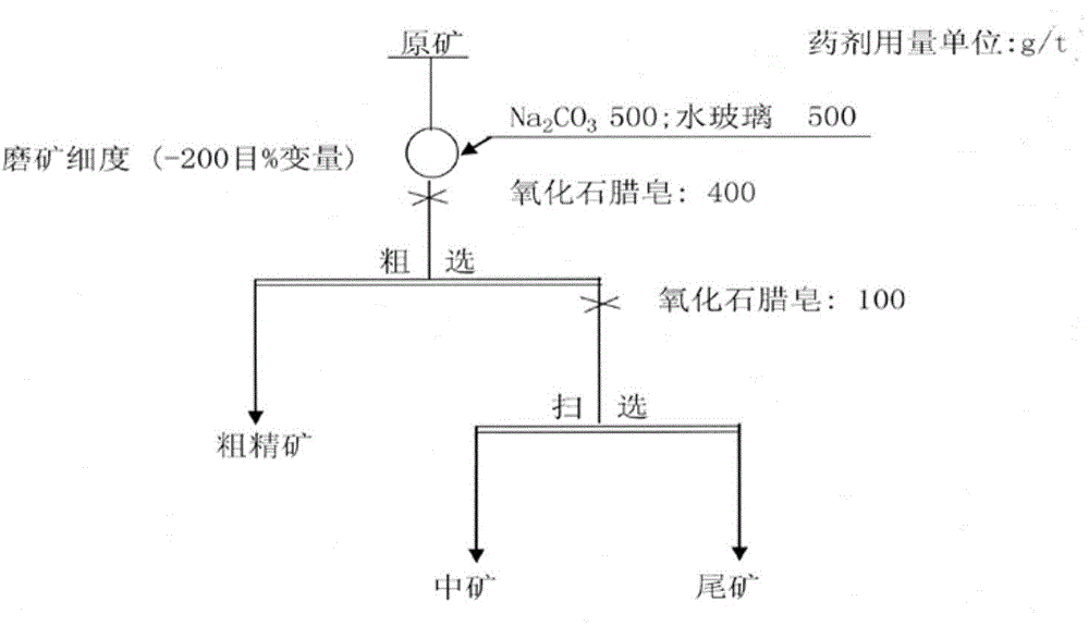 Low-grade fluorite ore beneficiation process route assay method and process method