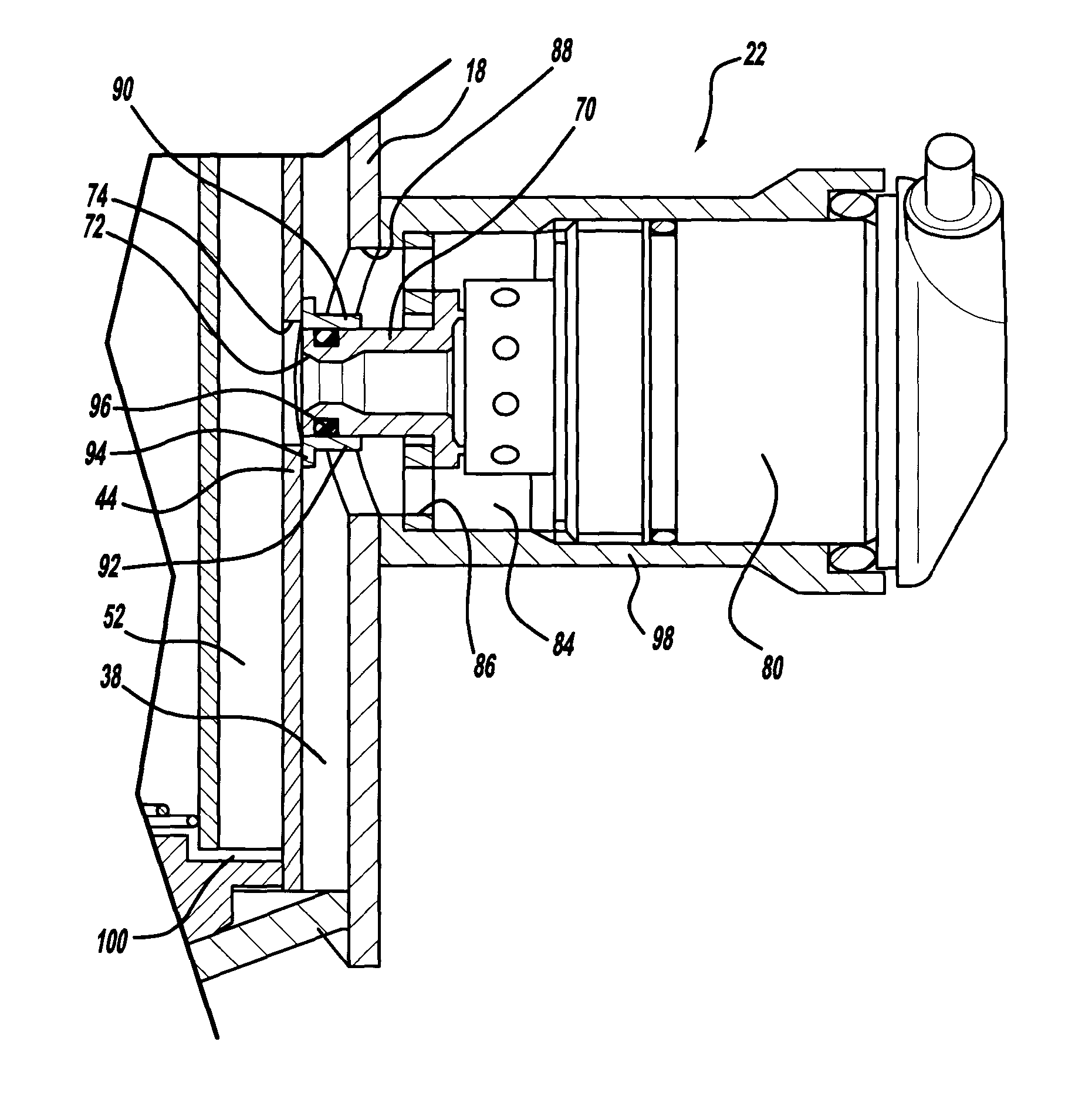 Adjustable damper with control valve, mounted in an external collar