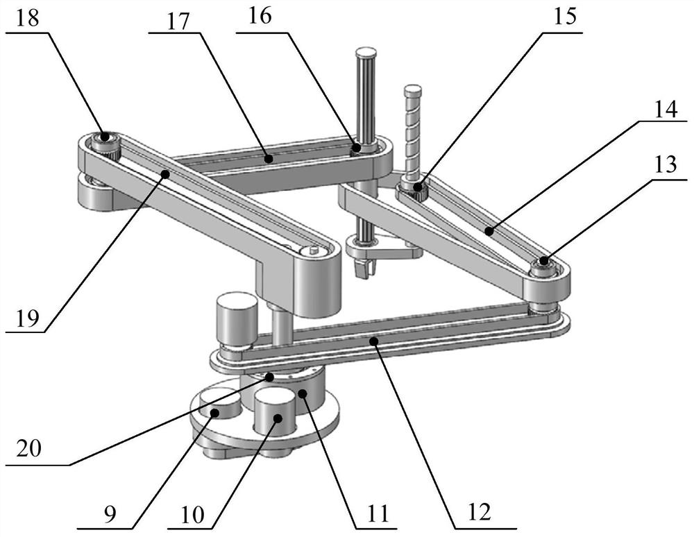 A scara high-speed parallel manipulator with partial decoupling and dynamic balance characteristics