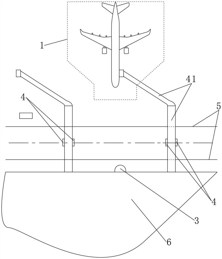 Safety management and control system and method for airport aircraft berth warning light