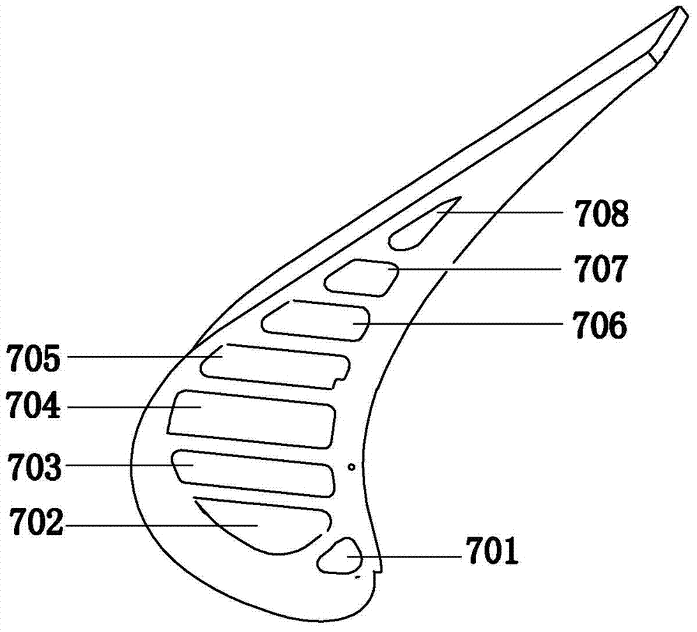 A radiographic detection and positioning device for large-curvature hollow blades