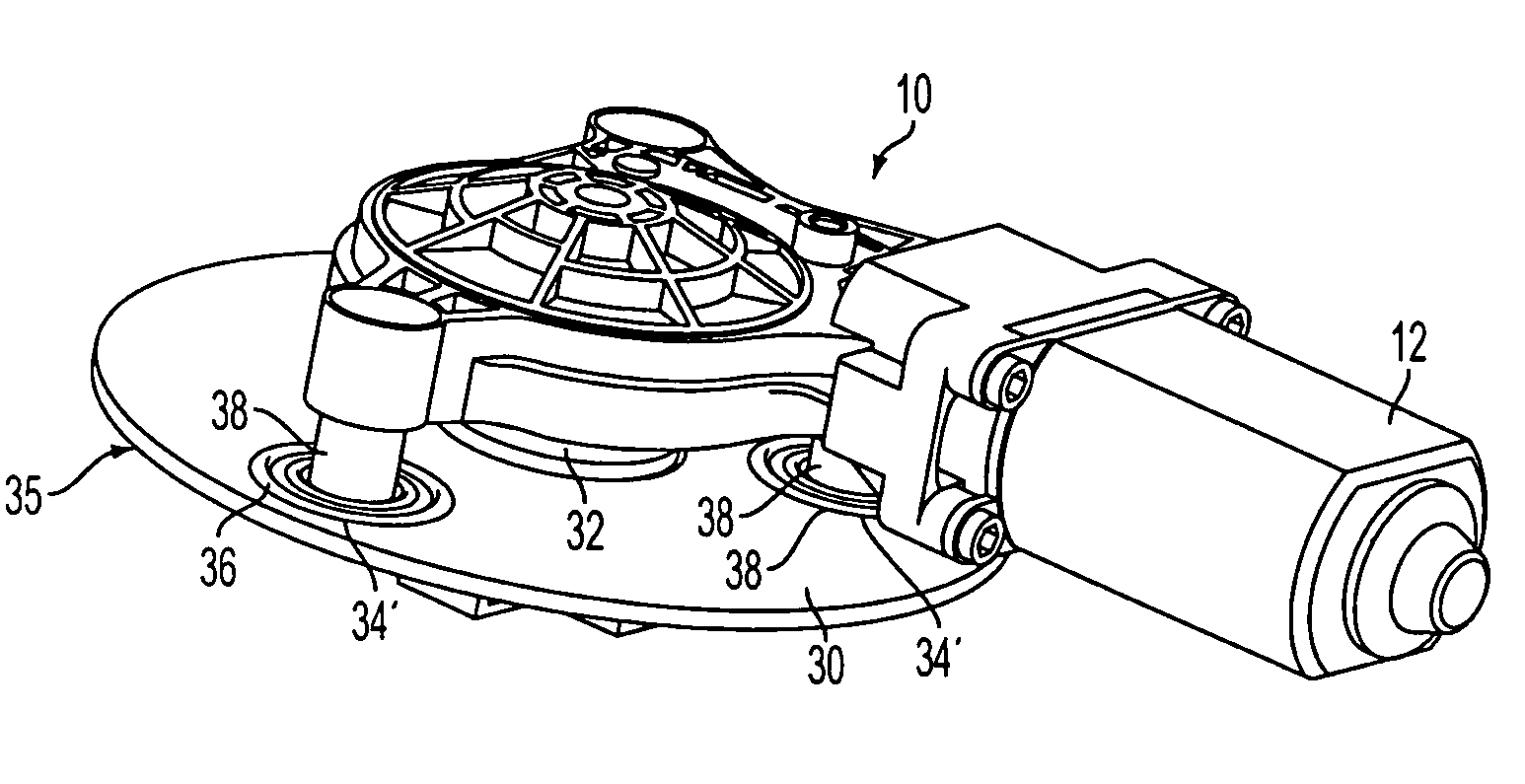 Electric motor drive system assembly with vibration dampening